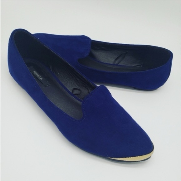 Forever 21 Women’s Blue Suede Loafers - Picture 8 of 8